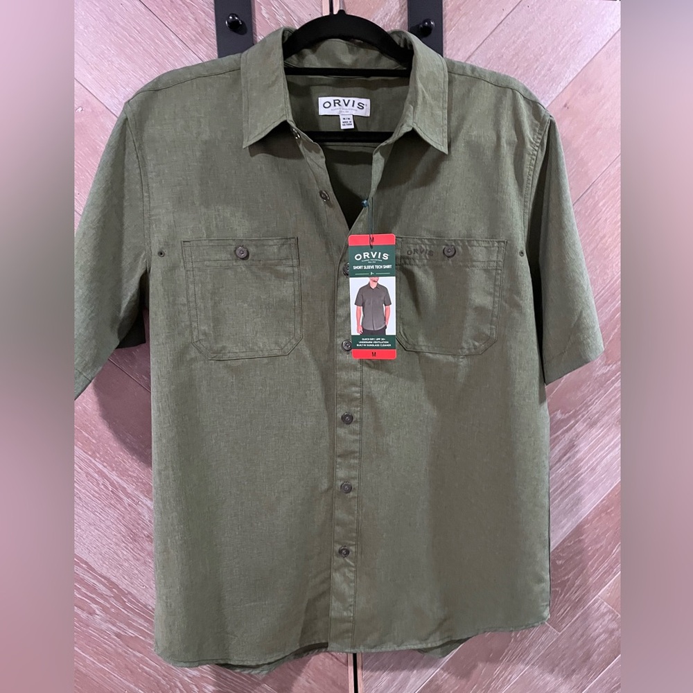 NWT Orvis Short Sleeve Tech Shirt - Olive Green